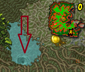 Whirl entrance next to glowing yellow orb